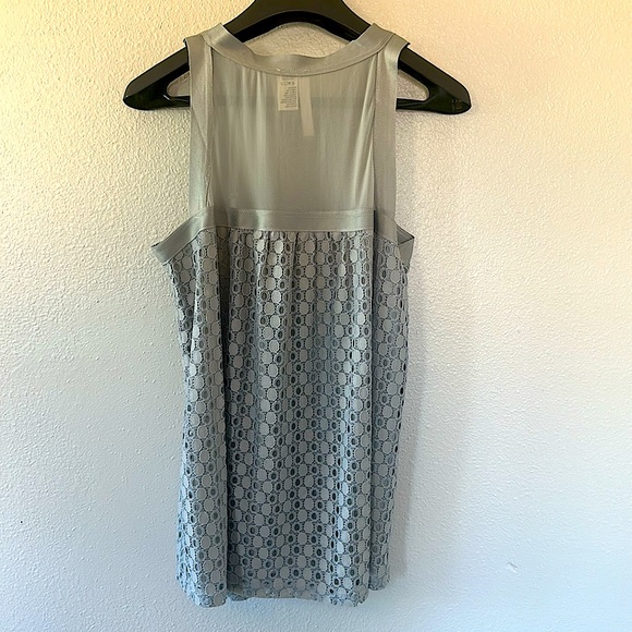 Silver/grey Simply Irresistible brand tank top with lace details - Picture 2 of 4